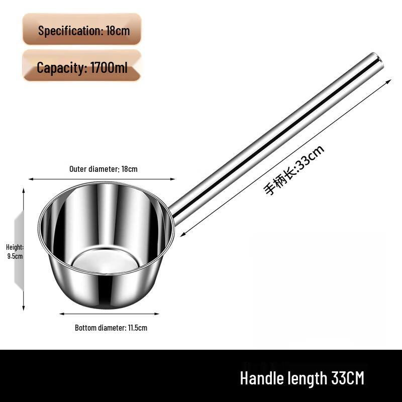 1700ml Stainless Steel Long Handle Ladle (10-Pack)
