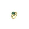 Ancient Vietnamese Gold-Plated Tourmaline Zirconia Ring for Women