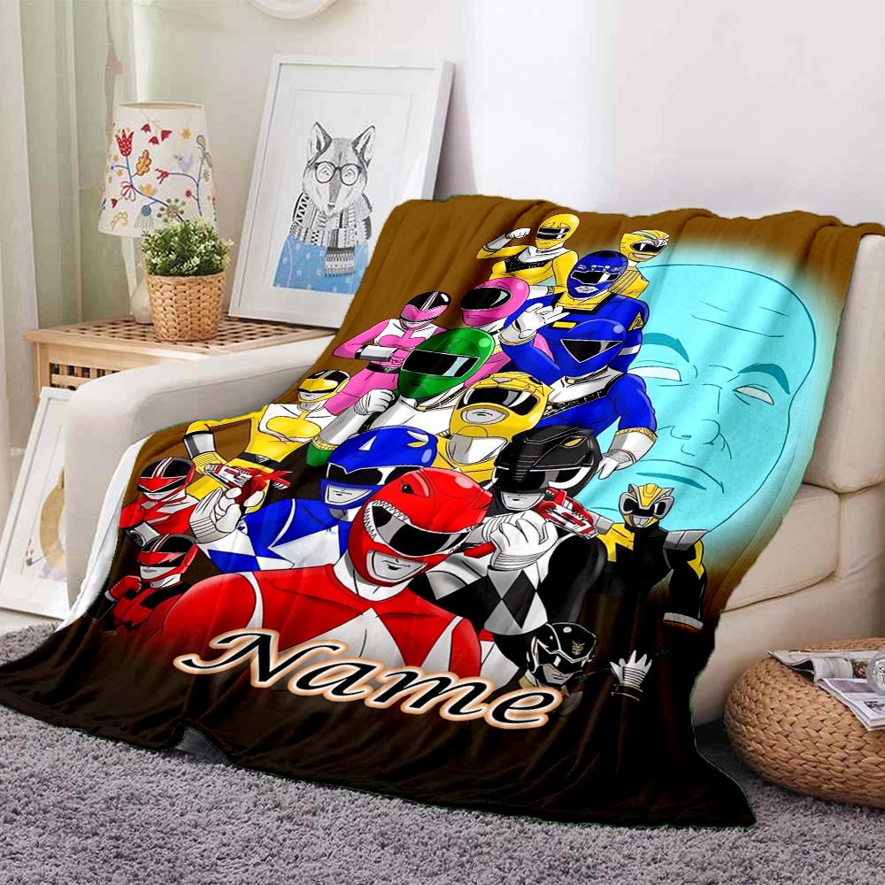 Custom 1pc Power Rangers Adventure Blanket, Soft And Comfortable Blanket, Casual Warm, Camping Travel Blanket, Birthday Gift Q912157