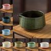 Gradiento spalvos matcha dubenėlis Keraminis japoniškas arbatos puodelis Naujas matcha šluotelės laikiklis Arbatos mėgėjams