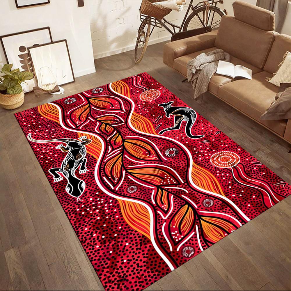 Australian Aboriginal Style 86 Carpet Perfect for Bedrooms Outdoor Kitchen Dining Room Antislip Carpet Anime Office Decor Birthday/Christmas Gift