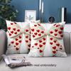 1 Pieces Heart-Shaped Bow 2D Printed Cushion Pillow Polyester Pillowcase, Sofa Decorative Cushion Cov Headboard Pillow
