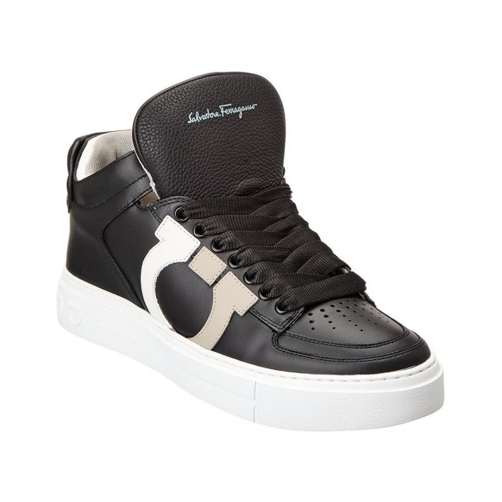 

Salvatore Ferragamo Ferragamo Marvelous Leather High Top Sneaker Brown US 5/Regular