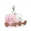 Cotton Candy Animal Plush Keychain With Soft Short Hair For Kids And Baby