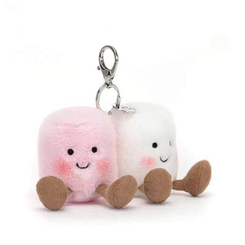 Cotton Candy Animal Plush Keychain With Soft Short Hair For Kids And Baby
