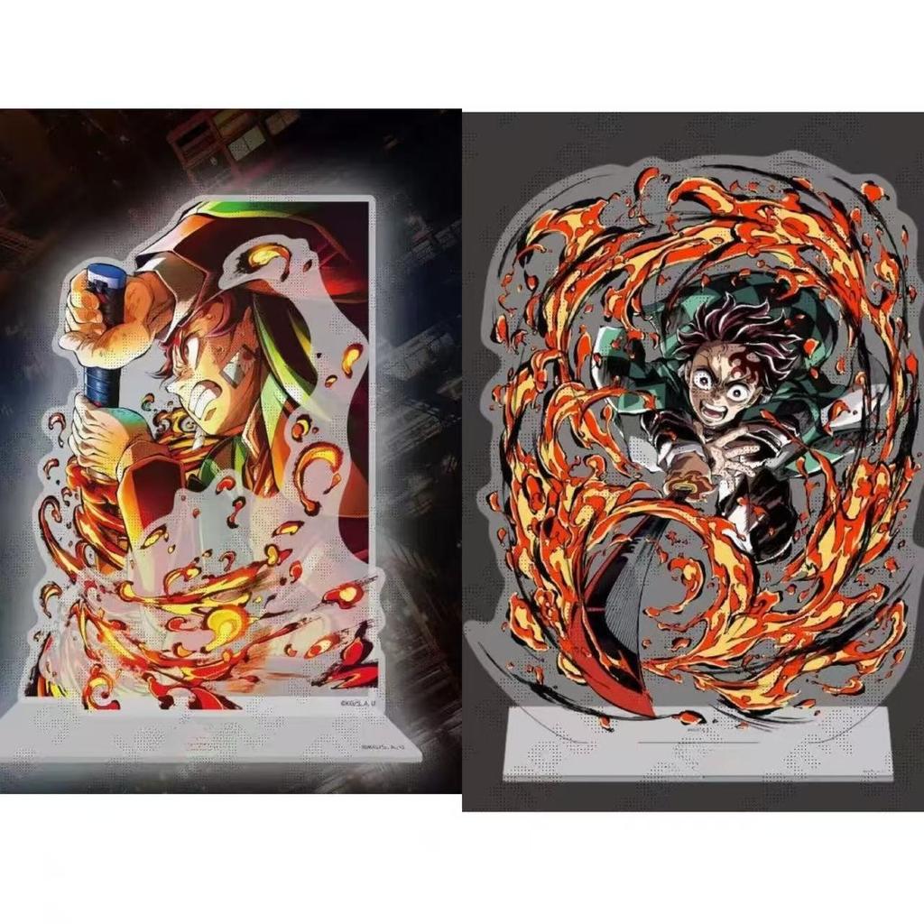 FOR Balde of Ghost Muichiro Figure Collection Acg Stand Uzui Tengen Acrylic Stand Gyomei Figur Standing Plate Kyoujurou Toys Boy