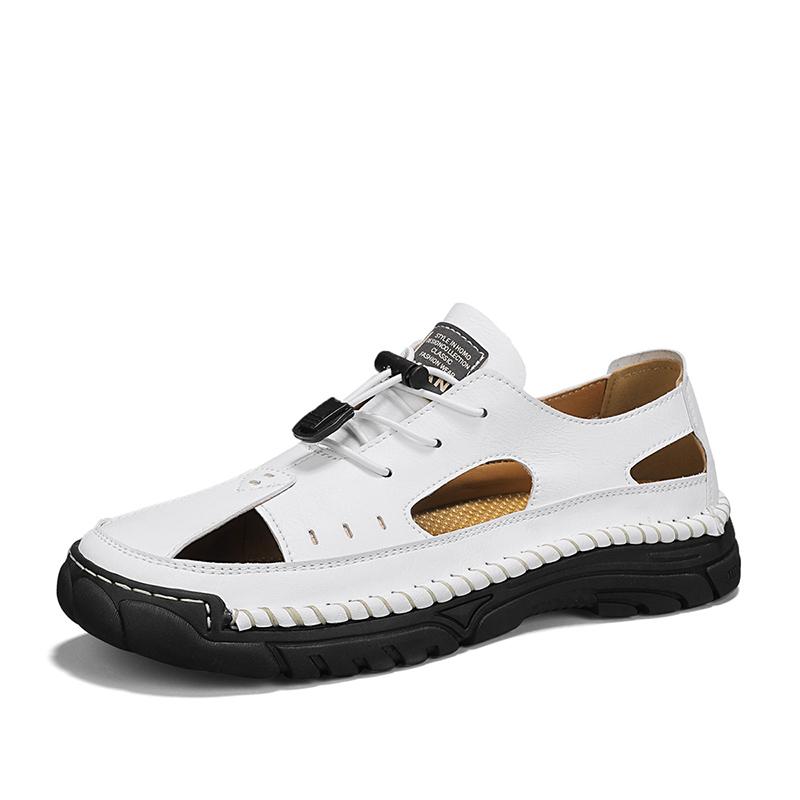 Fashion Non-Slip Hollow Out Sandals Soft Comfortable Men Summer Shoes New Design Beach Flats Anti-collision Toe Mens Gladiator Sandals