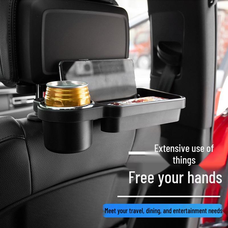 Multifunctional Foldable Car Tray with Cup Holder and Storage