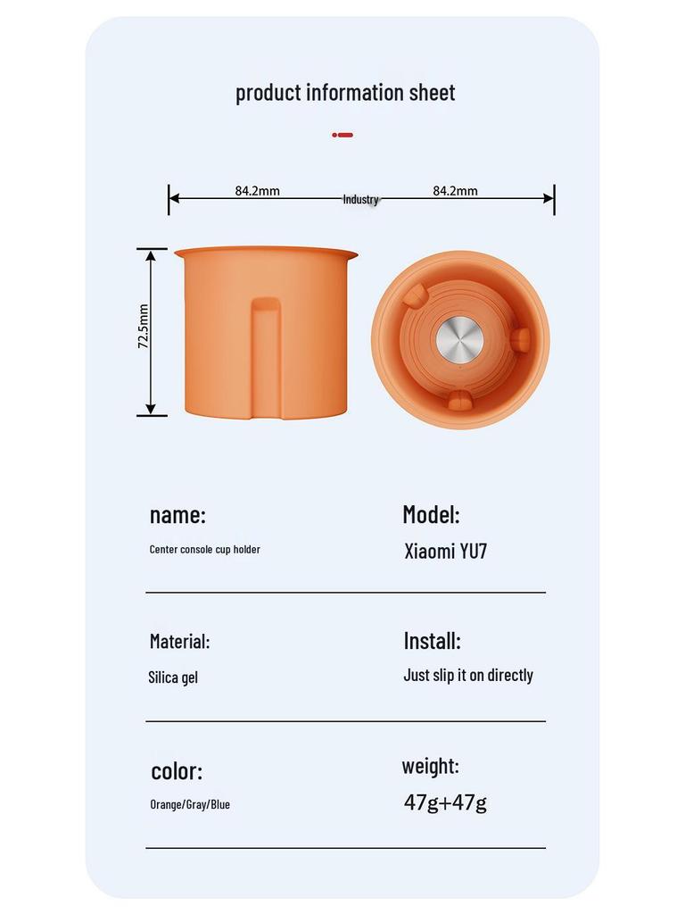 Silicone Anti-Slip Pad for YU7 Cup Holder