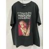 Gothic Vintage Tops 1996 Marilyn Manson Antichrist Superstar Cotton Casual T Shirt Black Retro Print Streetwear Unisex Fans Gift