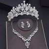 Rhinestone Pearls Bridal Jewelry Sets for Women Tiaras Earrings Necklace Sets Wedding Crown Bride Jewelry Set Accessories