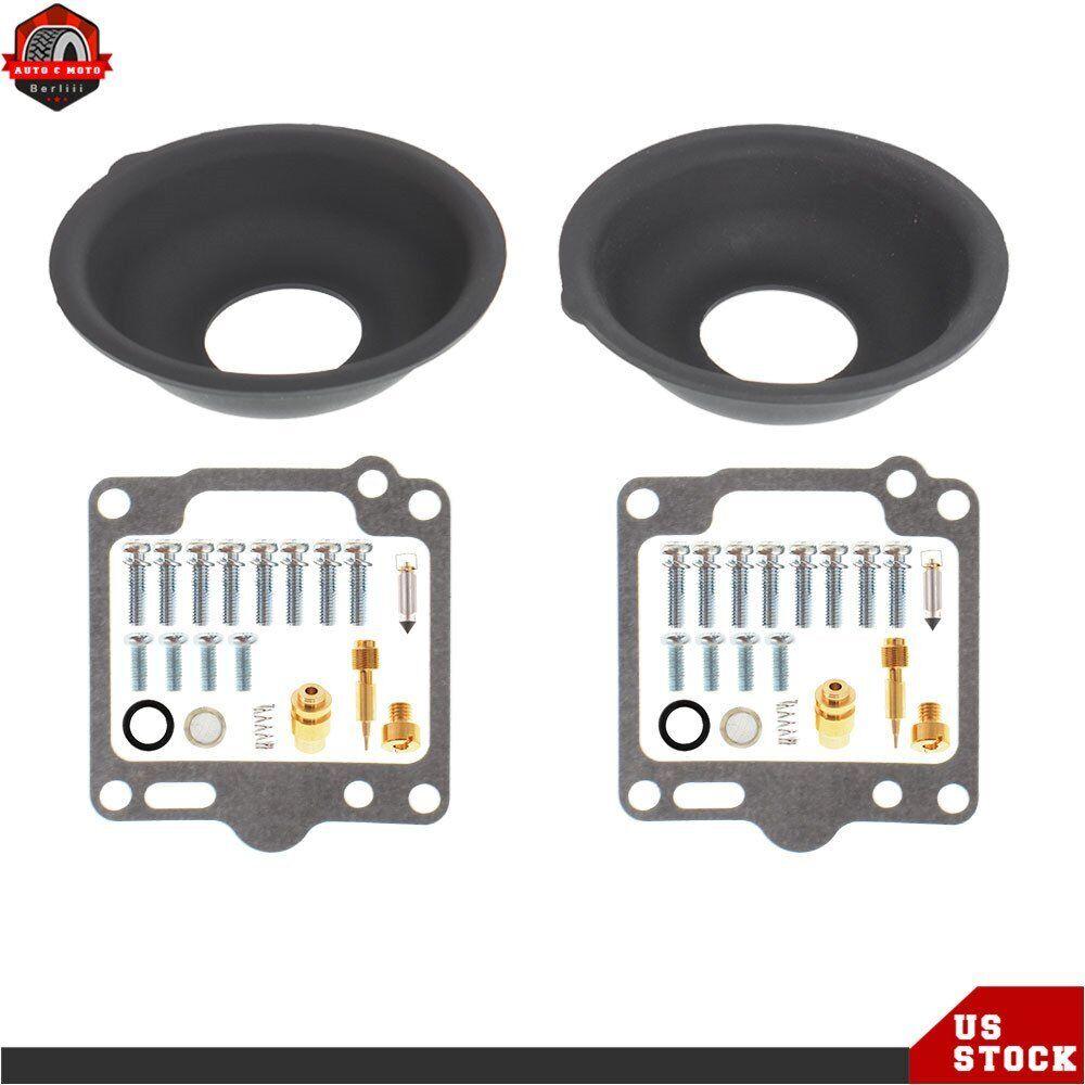 2 Pcs For Yamaha XV750 Virago 750 Carburetor Repair Kit Plunger Diaphragm Part