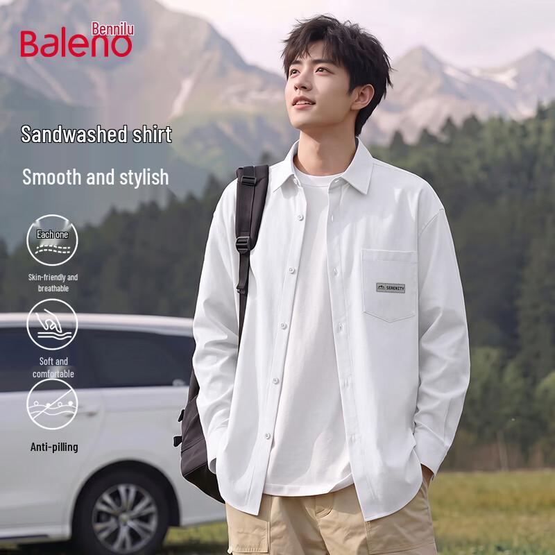 Baleno Men's Mountain-Style Casual Long-Sleeve Shirt