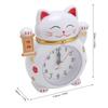Lucky Cat Alarm Clock Plastic Cute Cartoon Good Lucky Cat Alarm Clock for Home Living Room Bedroom Kitchen