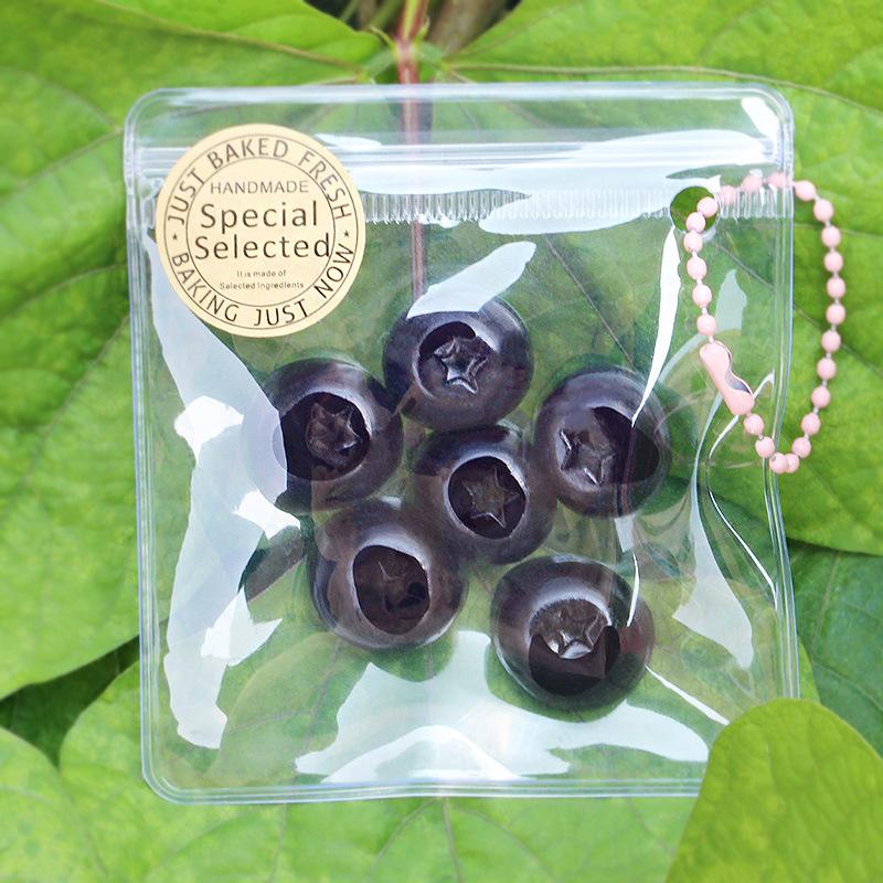 

Blueberry Squeeze Toy Imitation Squishy Silicone Feel Pressure Relief Toy Keychain Hanging Ornament Creative Handmade Girls Toys