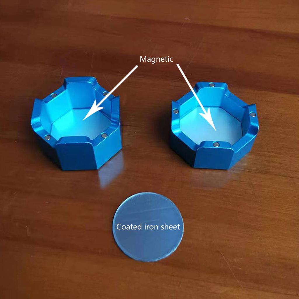 Pool Chalks Holder Magnetic Billiard Cue Chalks Holder with Aluminum Belt Clip Pocket Pool Chalks Case for Pool Snooker