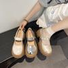 2025 vår och sommar nya japansk stil retro explosion plattform små läderskor vardagliga tjock klackhöjd Mary Jane enskilda skor