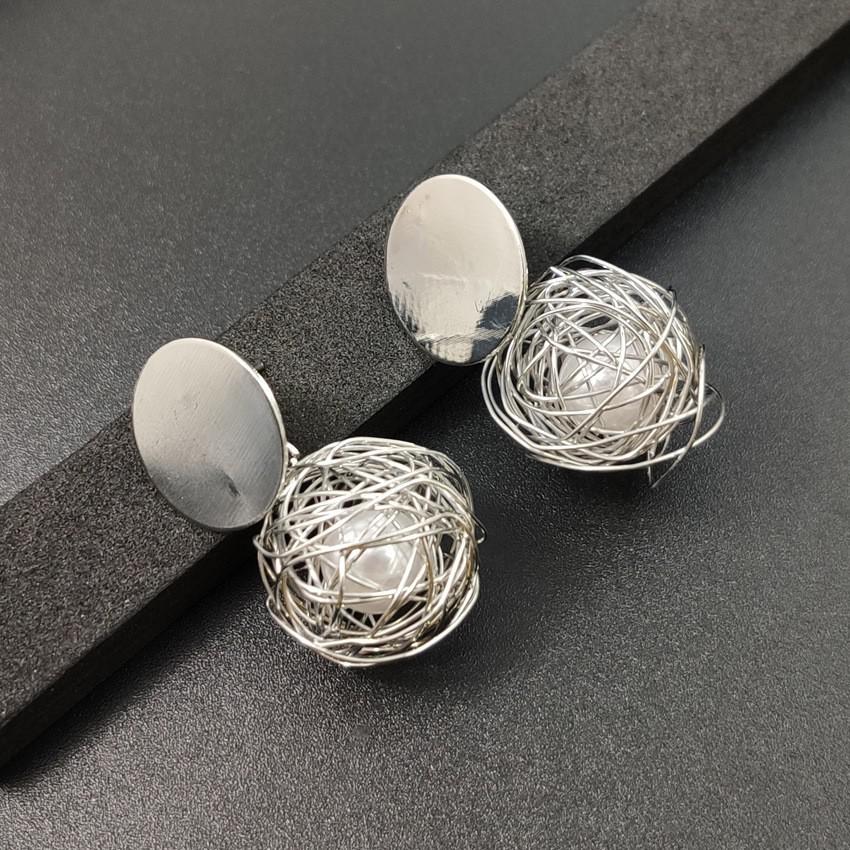 

2019 Fashion Statement Earrings 2018 Ball Geometric Earrings For Women Hanging Dangle Earrings Drop Earring Modern Zircon мідний