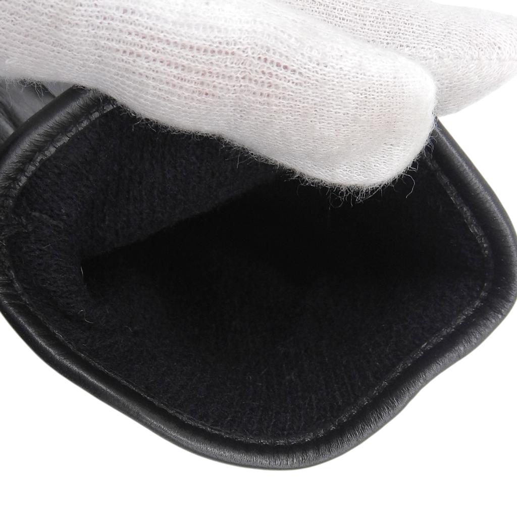 Pristine EMPORIO ARMANI gloves 624136 leather gloves black Lamb leather mens S Used