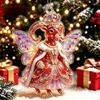 Set di Ornamenti Appesi Capra Brillante Ornamento Piatto 2D per Albero di Natale Ciondolo Capra Vetrine