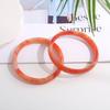 Elegant Chinese Style Jingle Bracelet: Ice-Transparent, Non-Fading Round Bangle Collection