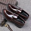 High-end casual shoes men's Korean version of loafer leather shoes 2025 spring new leather lazy one-pedal breathable men's shoes