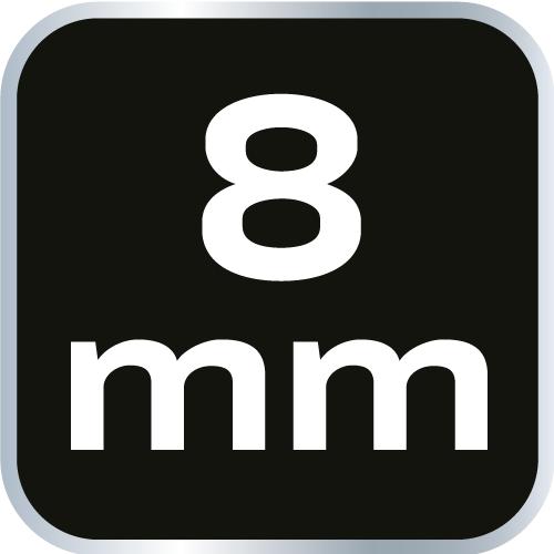 Hexagonal key 8.0 mm, CrV