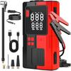 Portable 5000A Jump Starter with Air Compressor, 16.8V Jump Box, LED Light, Tire Inflator, Jumper Cables