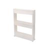 Estante de costura estrecha Estante de almacenamiento móvil multicapa con organizador de polea Estante de almacenamiento para oficina, baño, cocina