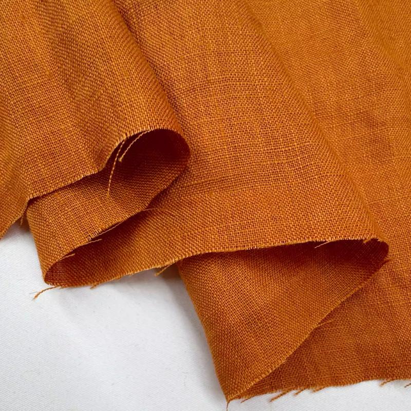 Tissu Pur Lin Lin Lavé Confortable Respirant Tissu Printemps Été DIY Robe Pantalon Large Veste Légère Vêtement