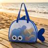 FishShaped Seaside Tote Translucent Marine Creature Carry Bag TailShaped Detail Decoration