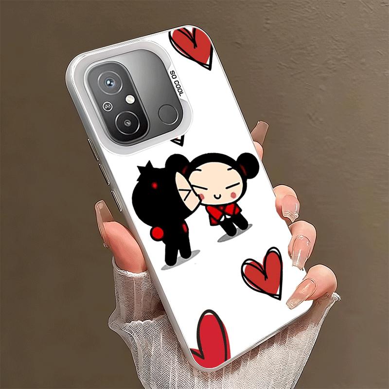 Cartoon Cute Pucca Garu Shockproof Phone Case for Xiaomi Poco X7 X6 X5 X3 Pro F7 Ultra M8 Redmi 15C 15 14C 13C 12C 10C 13 12 10