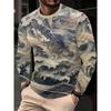 Autumn Men's 3D Printed Crew Neck Long Sleeve T-Shirt