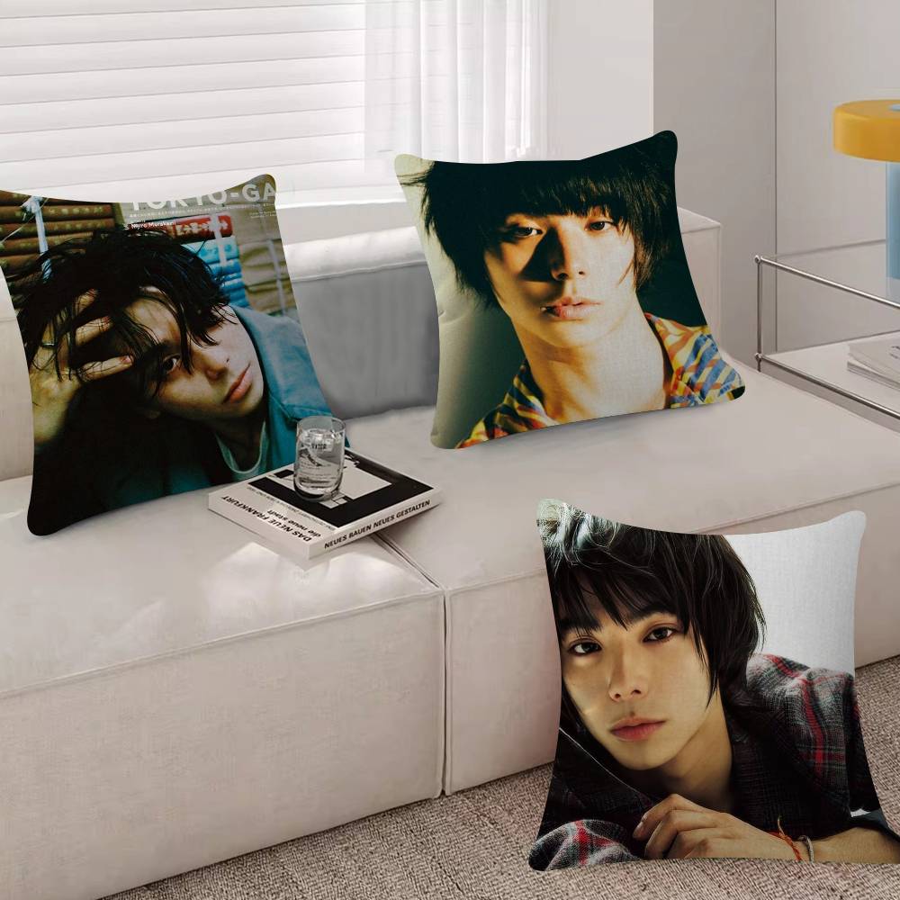 Actor N-Nijiro Murakami Cushion Cover Car Throw Pillow Case For Sofa Car Christmas Gift