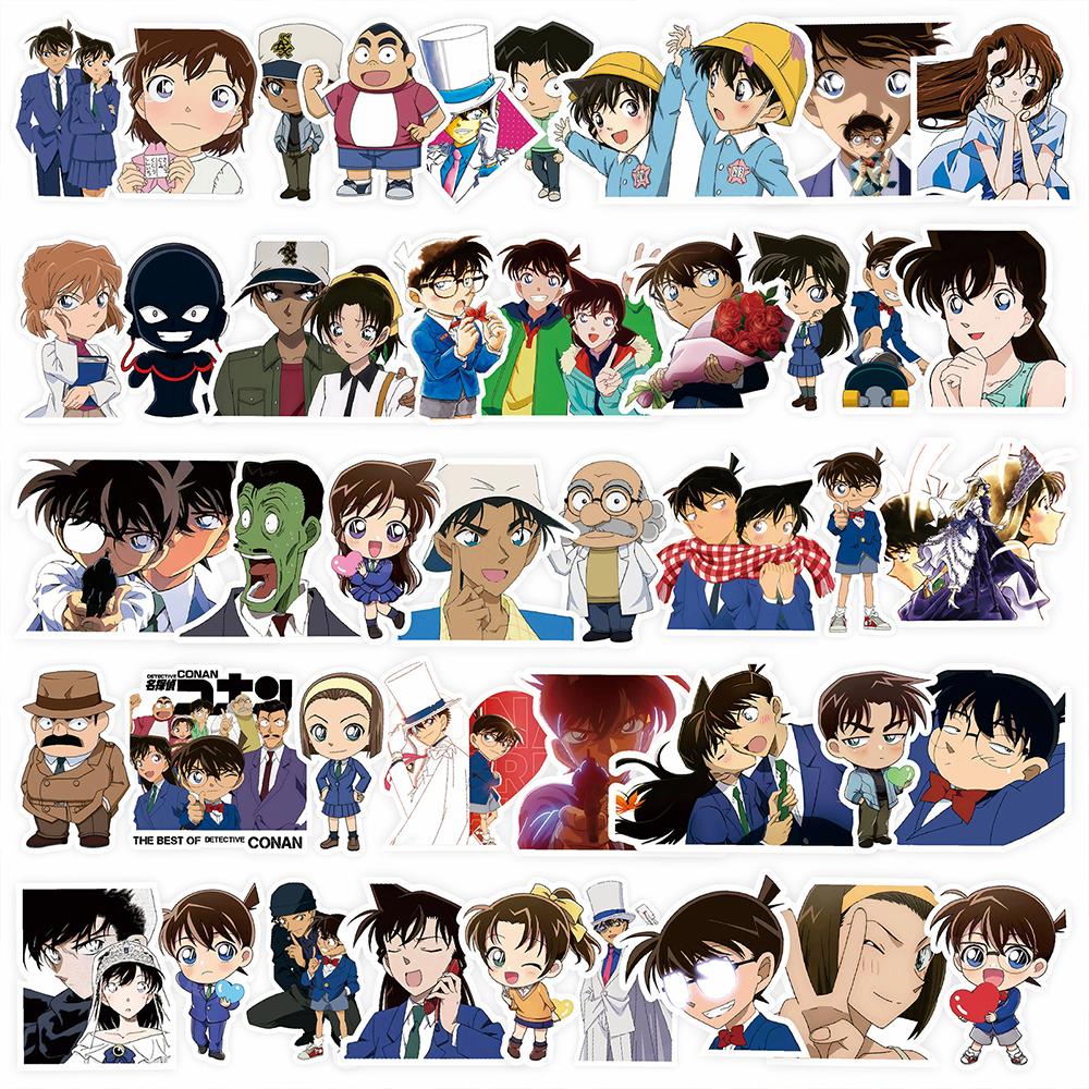 103080Pcs Detective Conan Anime Stickers Graffiti Laptop Phone Scrapbook Skateboard Wall Cool Cartoon Diy Decal Kids Toys