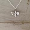 Fashion Cute Silver Color Stereo Insect Little Bee Pendant Necklace for Women Men Exquisite Personality Collar Chain Jewelry