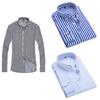 Men's Spring Striped Shirt Solid Casual Long Sleeve Slim Fit Korean Edition Business Formal Laydown Shirt