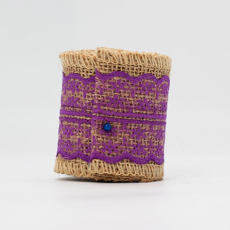 

6 см кружевные рулоны мешковины, сделай сам, плоские конопляные декоративные материалы, желтые рулоны мешковины фиолетовый