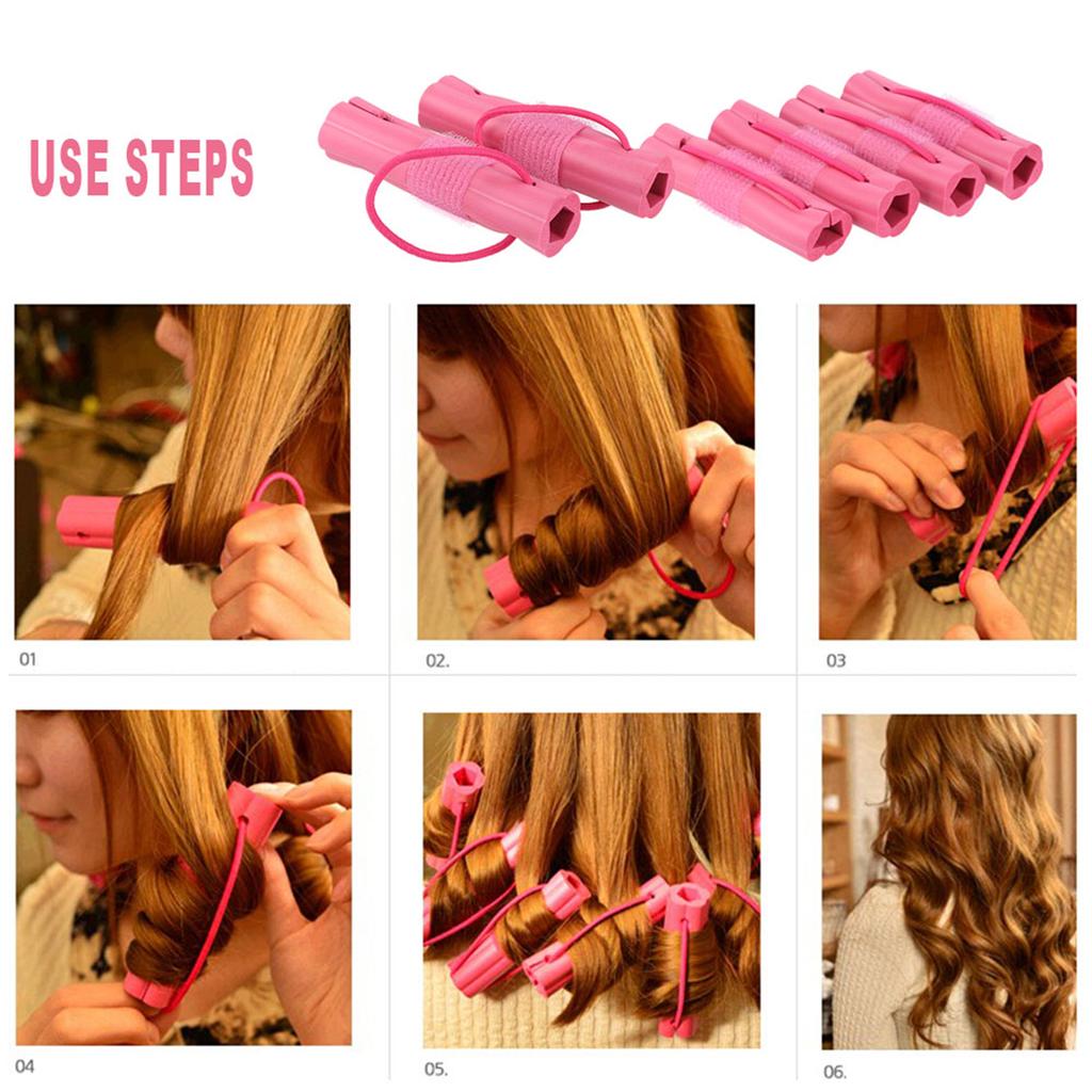 6Pcs Magic Foam Sponge Hair Curler Curly Hair Shape Hair Curler Roller DIY Hair Styling Tools