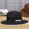 Hat Women's Summer Grass Yarn Simple Neutral Men's and Women's Sun Hats for Outdoor Travel and Leisure