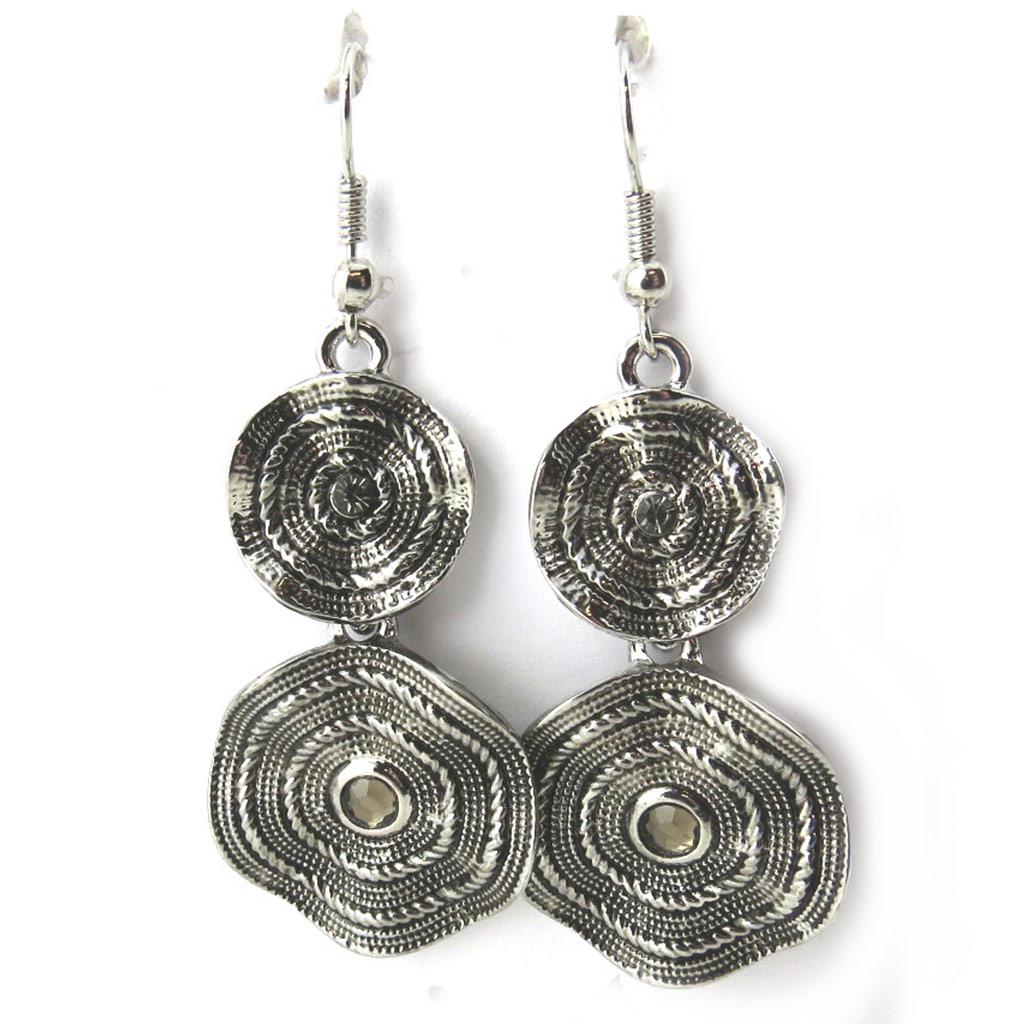 Les Trésors De Lily [N1582] - Gray 'Cléopatra' Earrings