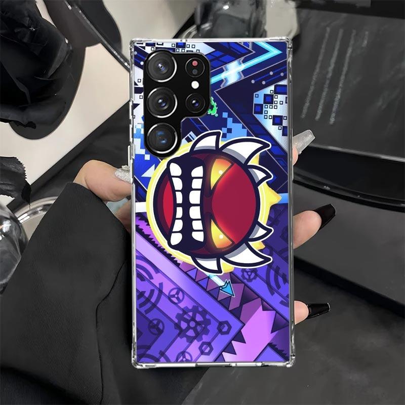 Geometry Dash Game Phone Case for Samsung Galaxy S25 Edge S24 Ultra S23 Plus S22 S20 FE S10 + Soft Print Cover Coque