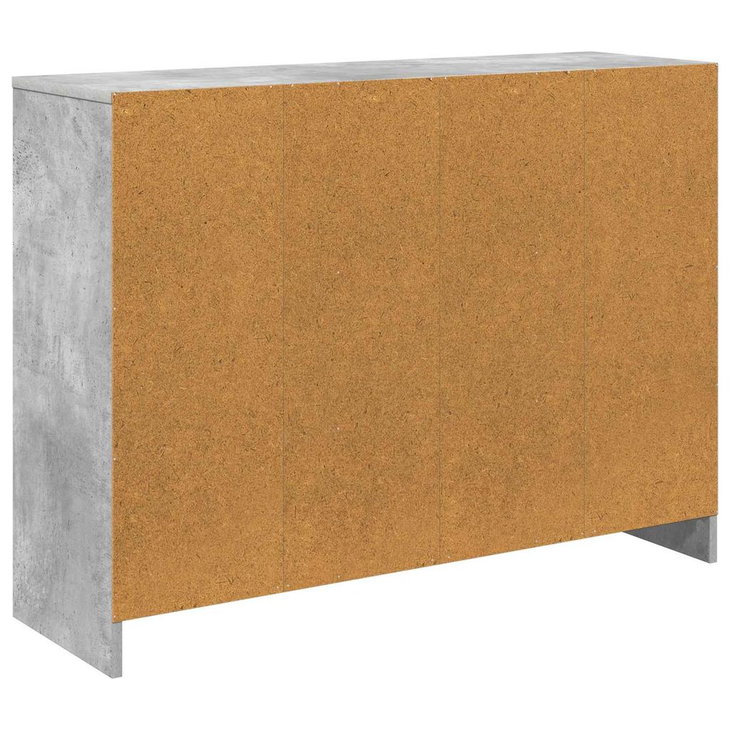 Sideboard with Drawers Concrete Grey 102 x 32 x 73.5 cm