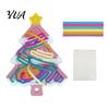 Stress Relief Tools Silicone Sensory Activity Board, Christmas Tree Rainbow Ice Stick French Fries Portable Fidget Toys Board with Strings, Silent Toy