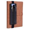 Wisdompro Pen Holder for Notebooks with Elastic Band Book Band Pen Case Slim Pencil Case PU Leather Compatible with A4/A5/B5 2 Pieces Black