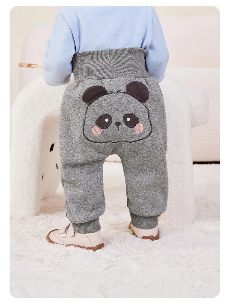 Antibacterial Far-Infrared Fleece-Lined Baby and Toddler Pants - Diaper Cover for Autumn/Winter