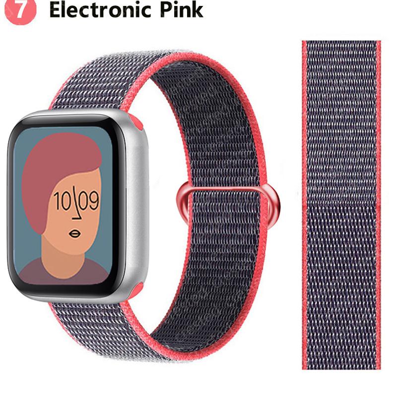 2pcs Straps For Apple Watch Band 44mm 40mm 45mm 46mm 42mm 49mm 41mm Nylon Loop Bracelet iwatch Series 10 9 8 7 6 5 3 se ultra 2