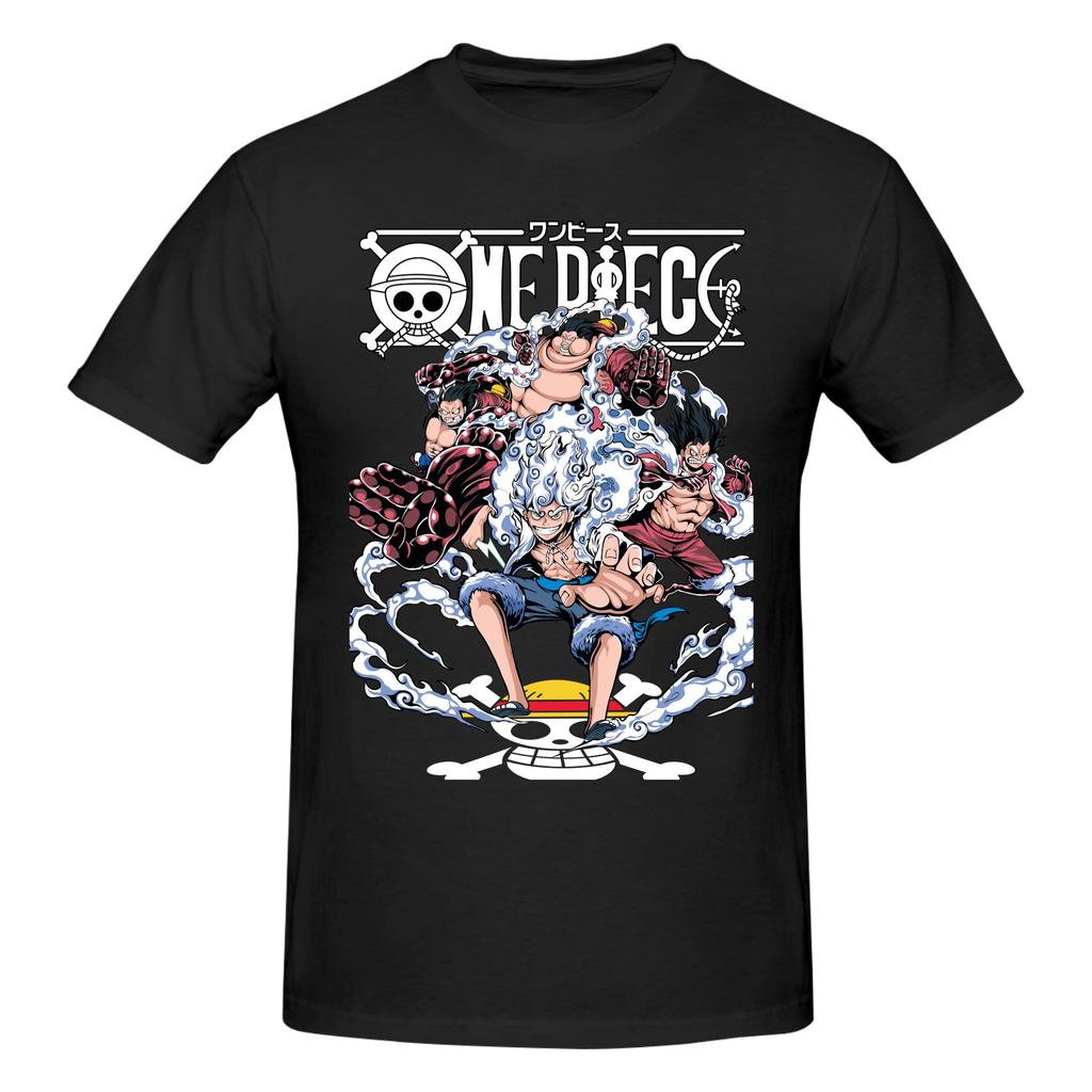 One Piece T Shirts Unisex Short Sleeve Luffy Tshirt Streetwear Casual Graphic Tee Tops 100 Cotton  Loose Oversized Clothes