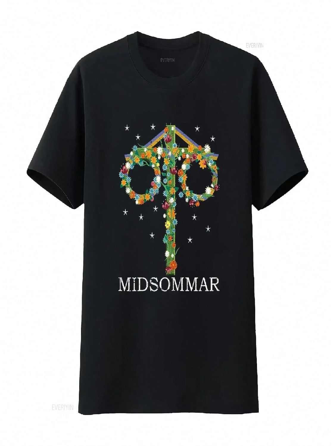 Midsommar Maypole Sweden Swedish Festival Summer Solstice T Shirt Vintage Washed Stylish Designer Clothes Comfortable S разноцветный