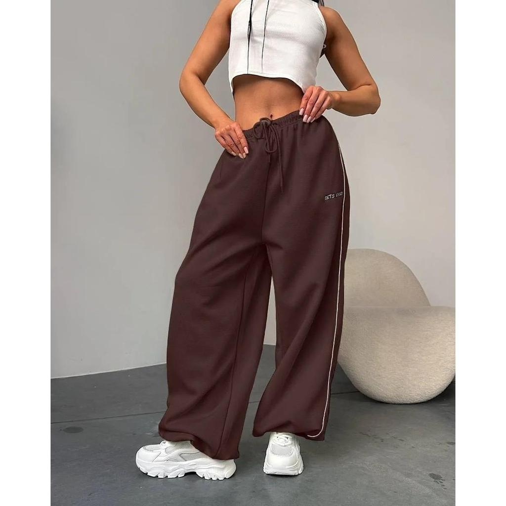 VIONA Striped Wide Leg Sports Pants For Women In Spring And Autumn, Loose And Slimming, Straight Leg Casual Pants